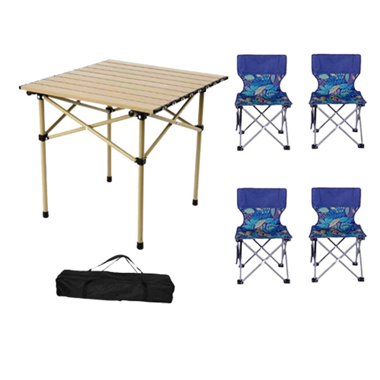 Coffee Outdoor Foldable Beach Adjustable Camping Outdoor Wicker Furniture 4 Chairs And 1 Table