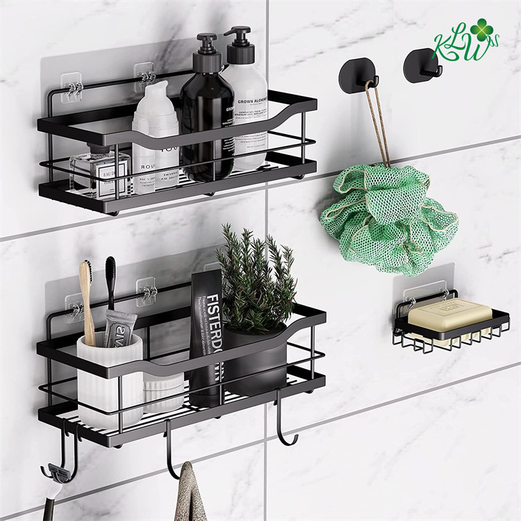 Sturdy And Durable Design Metal Shower Caddy Storage Rack Wall Bathroom Shelves