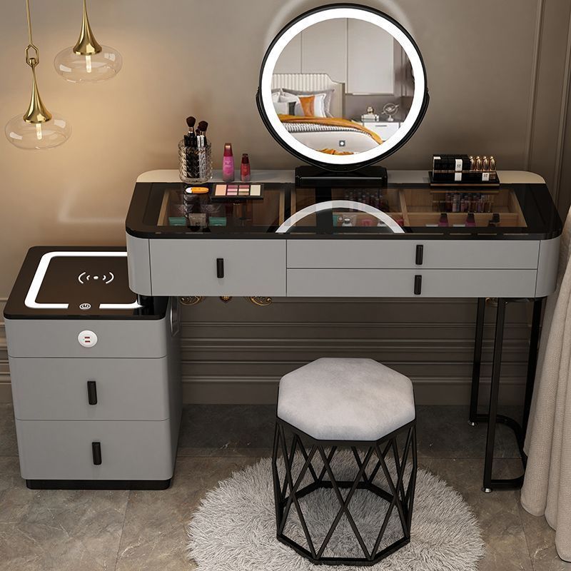 European Clear Luxury Multifunction Wholesale Smart Modern Simple Wood Dressing Table Designs For Bedroom 105