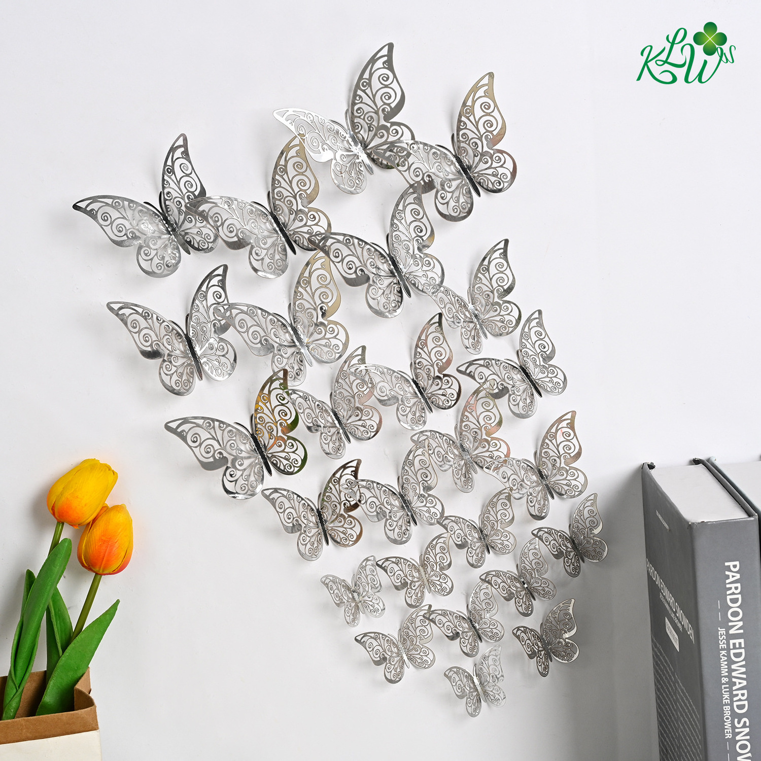 12Pcs/Set Simulation 3D Butterfly Wall Stickers Home Decor Wall Stickers Home Decoration Wall Art Decor