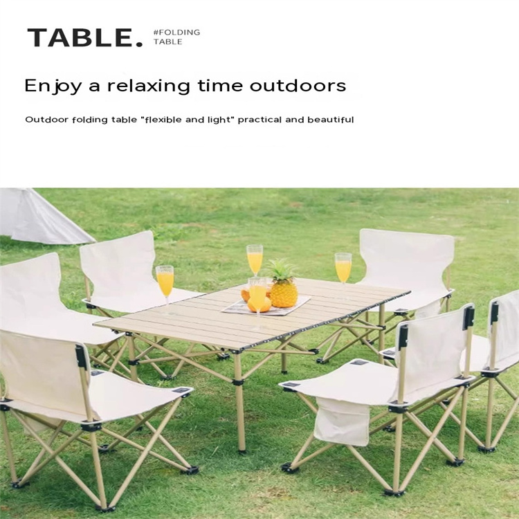 Custom Logo Outdoor Foldable Beach Adjustable Camping Outdoor Simple Table And Chairs Table And Chairs For Outdoors