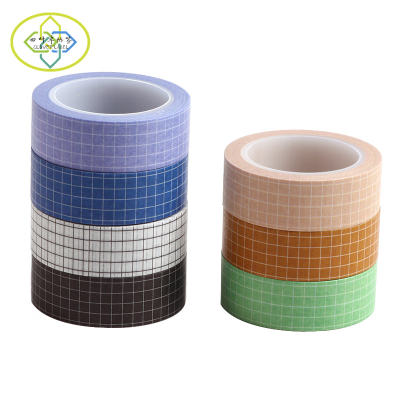 Grid washi tape wholesale journal scrapbook japanese paper tape daily deco masking washi tape