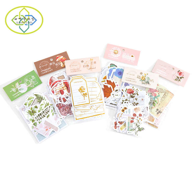 Hot Sale Vintage Scrapbook Stickers Pack DIY Stickers Printed For Journal