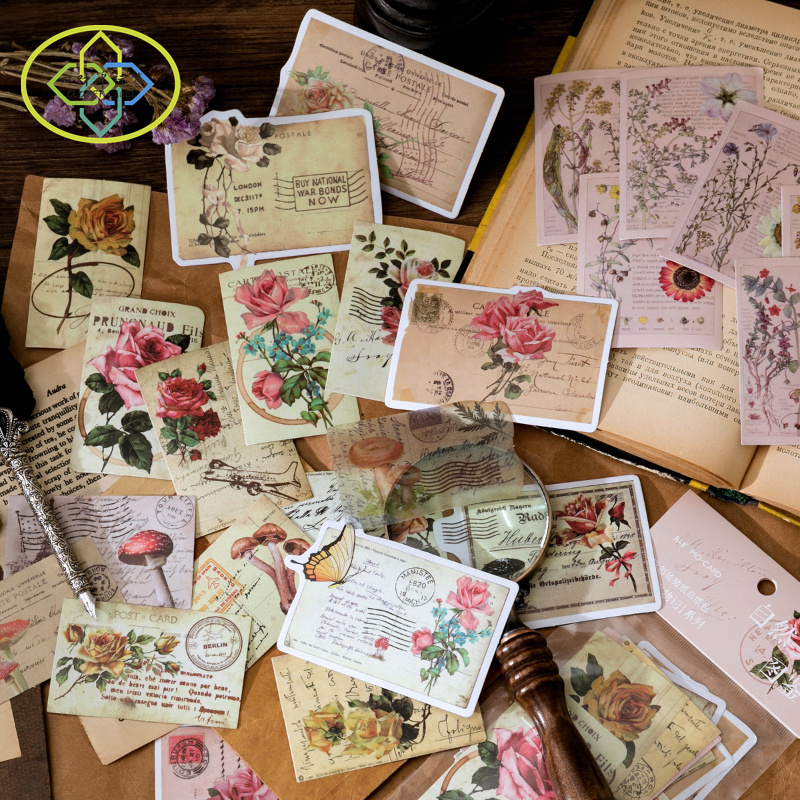 Hot Sale Vintage Scrapbook Stickers Pack DIY Stickers Printed For Journal