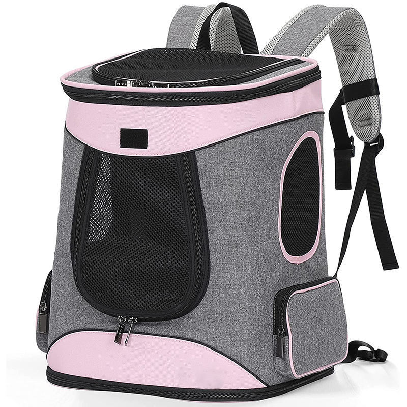 Custom Colors Durable  Nylon Sustainable Cats Carriers Expandable Fit Dog Travel Backpack Carrier Bag for Hiking Cycling