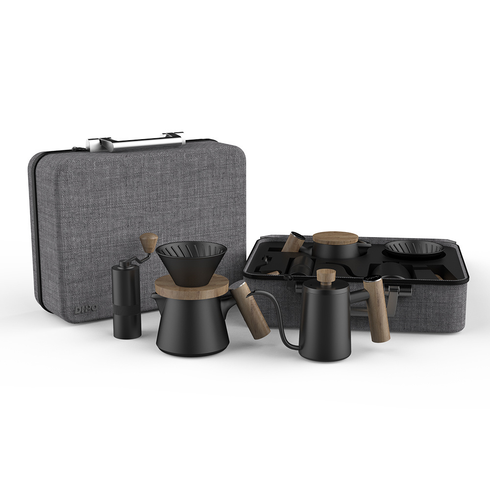 DHPO hand drip coffee gift set travelling wholesale suitcases