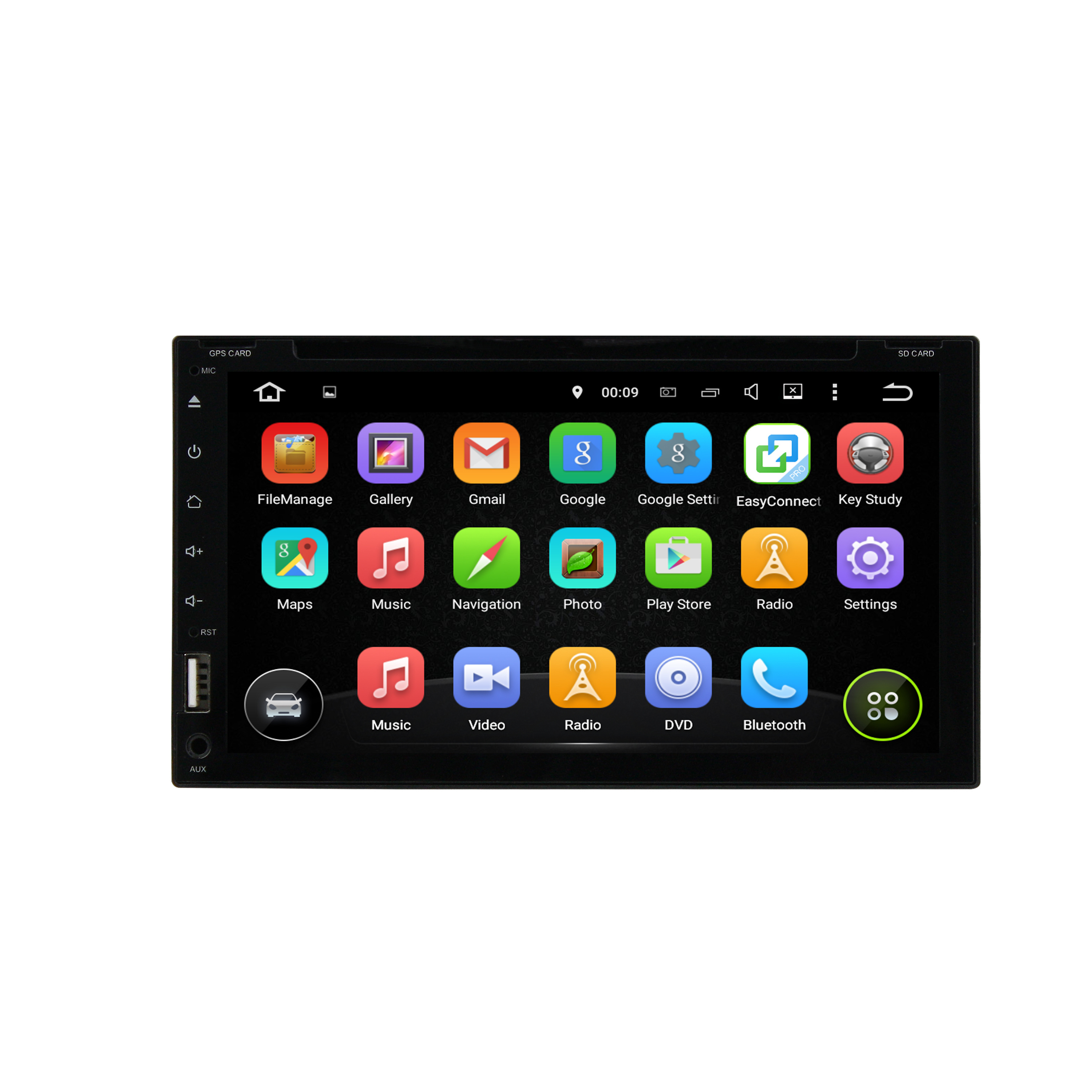 High quality Car Dvd Player For Head Unit 6.95inch Qled 2din Android 10 8core 4+64gb Universal Carplay Video Autoradio