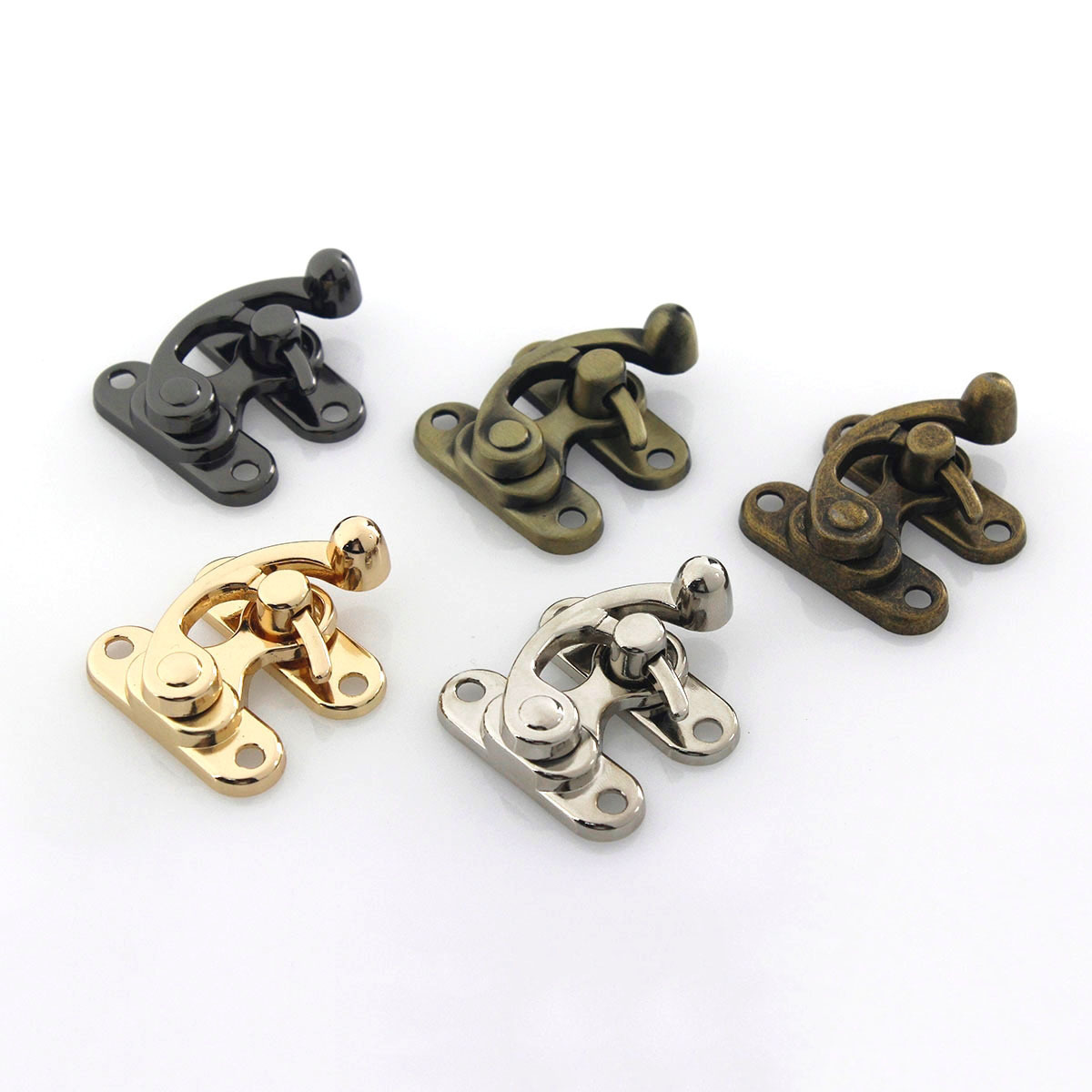 38*44mm Alloy Small Hasps Buckle Latch Furniture wooden box Clasp Jewelry Box Swing Arm Hook Latch Lock