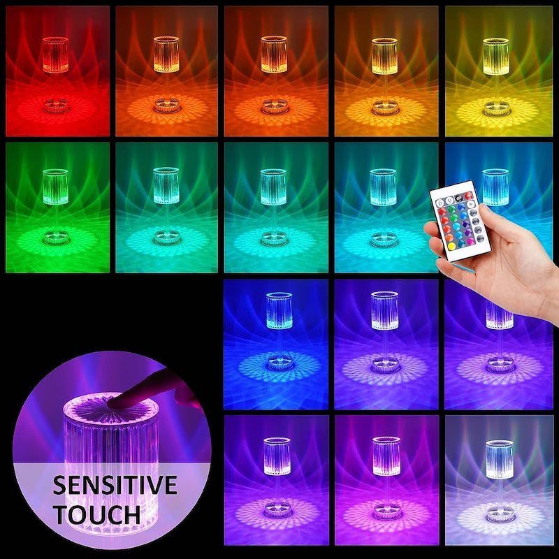 new product 2014 Remote Control Acrylic Desk Lamp Indoor Touch Atmosphere Rose Decorative Night Light lamp for christmas gfit