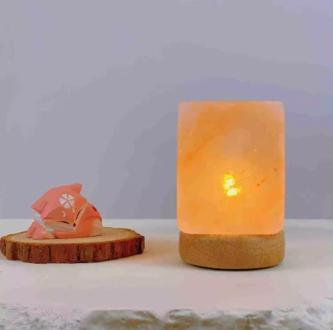 2024 Top Product Customized Shape Himalayan Salt Stone  with Halogen Lamp Energy-efficient USB Lamp Night Glow Light