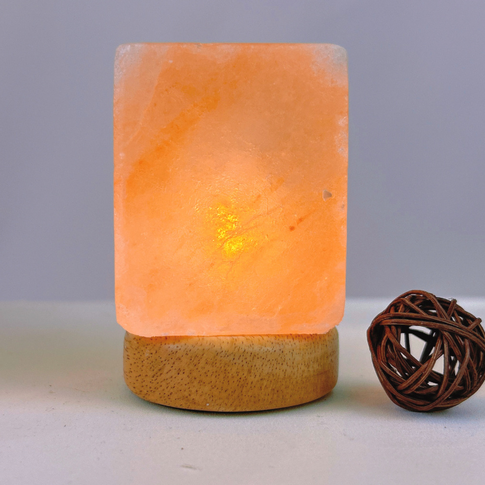 2024 Top Product Customized Shape Himalayan Salt Stone  with Halogen Lamp Energy-efficient USB Lamp Night Glow Light