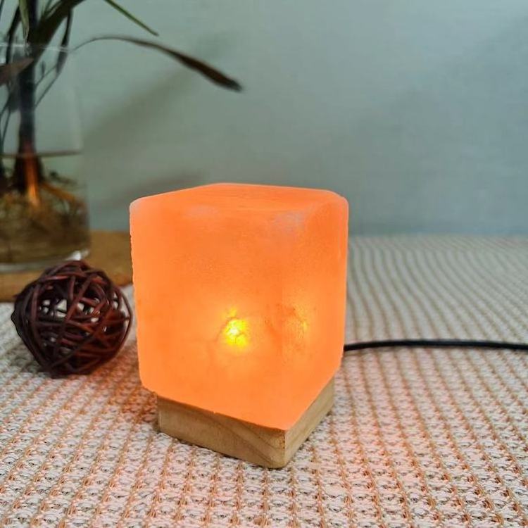 2024 Top Product Customized Shape Himalayan Salt Stone  with Halogen Lamp Energy-efficient USB Lamp Night Glow Light