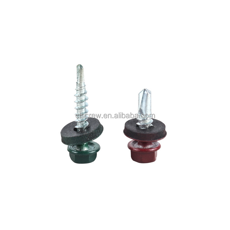 High Quality Color Hex Washer Head Roofing Screw Self  Drilling EPDM washer for Metal Sheet