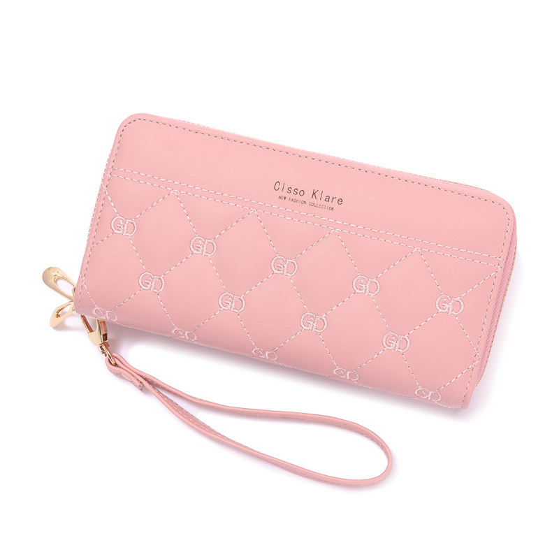 2020 New Simple Ladies Purse Wallets For Women Fashionable Female Long Wrist Bag Double Zipper Large Capacity Mobile Phone Bag