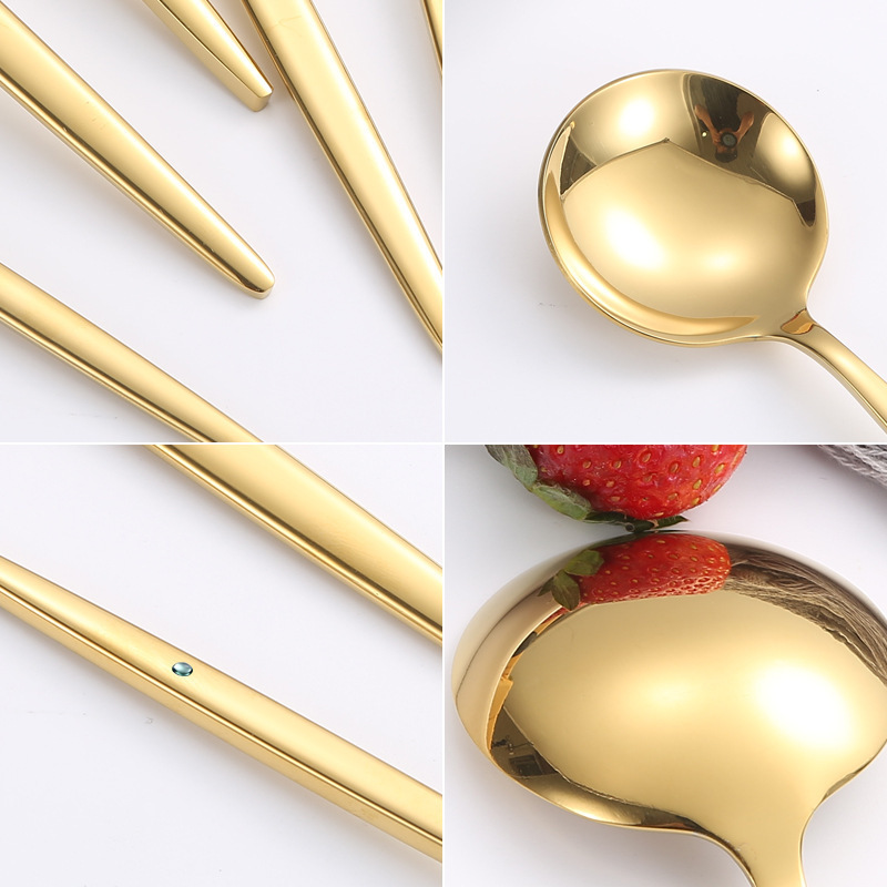 Restaurant Luxury Cutlery 18/10 Stainless Steel Flatware Set for Wedding Portuguese Cuttlery Set Hotel Gold Silverware Wedding