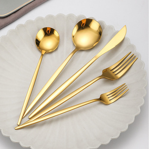 Restaurant Luxury Cutlery 18/10 Stainless Steel Flatware Set for Wedding Portuguese Cuttlery Set Hotel Gold Silverware Wedding