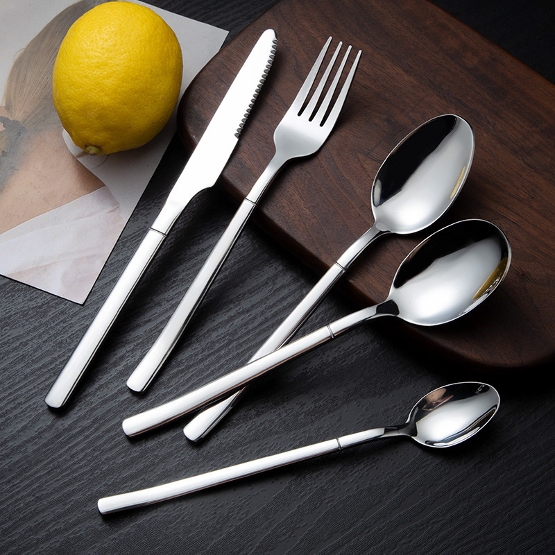 Hotel Supply Utensil Titanium Tableware Flatware Sets Spoon and Fork Set Stainless Steel Cutlery Set Bulk Restaurant Silverware