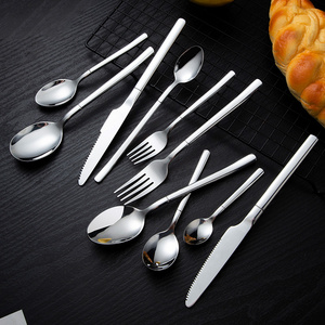 Hotel Supply Utensil Titanium Tableware Flatware Sets Spoon and Fork Set Stainless Steel Cutlery Set Bulk Restaurant Silverware