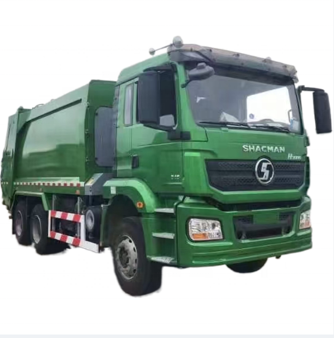 Heavy Duty 6x4 Compactor garbage truck with 16m3 compartment box and swing arm to finish working of hoisting or unloading