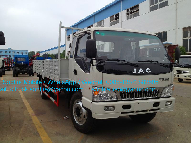 High Quality JAC 4X2 LIGHT CARGO TRUCK CHEAP PRICE dry steel cargo box flatbed  cargo truck