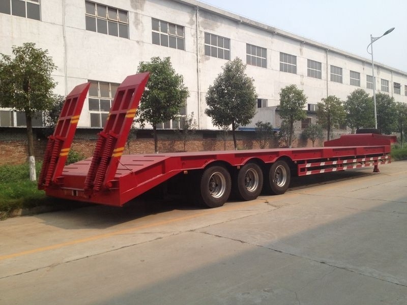 3 Axle 40FT 50T 60T New Gooseneck Lowboy Low Bed Semi Trailer Dimensions Lowbed Truck Trailer For Sale