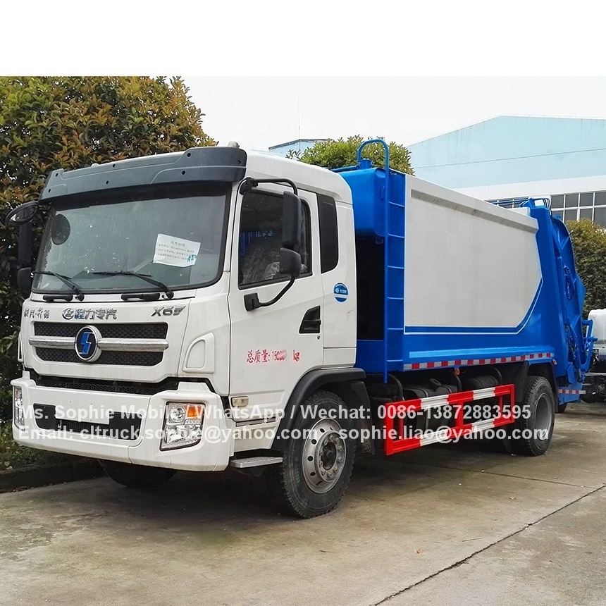 14-18cbm SHACMAN 6x4 compactor garbage truck Compression Garbage Compactor Truck with rear bin lifter