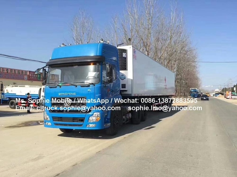 Best Price Reliable Quality box type 3 axle transport freezer fish used refrigerated semi trailers for sale