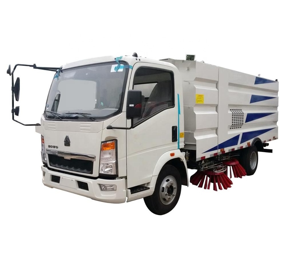 Bottom price mini howo vacuum road sweeper truck street cleaning truck for sale