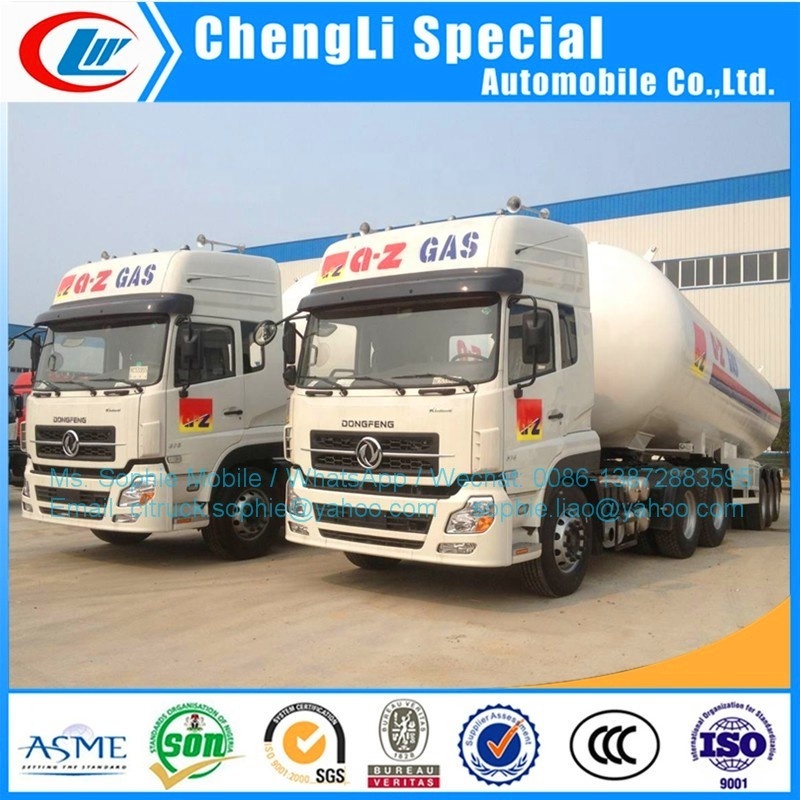 3 Axles 45000 Liters Storage Tanker LPG Gas Tank Semi Trailer for Sale