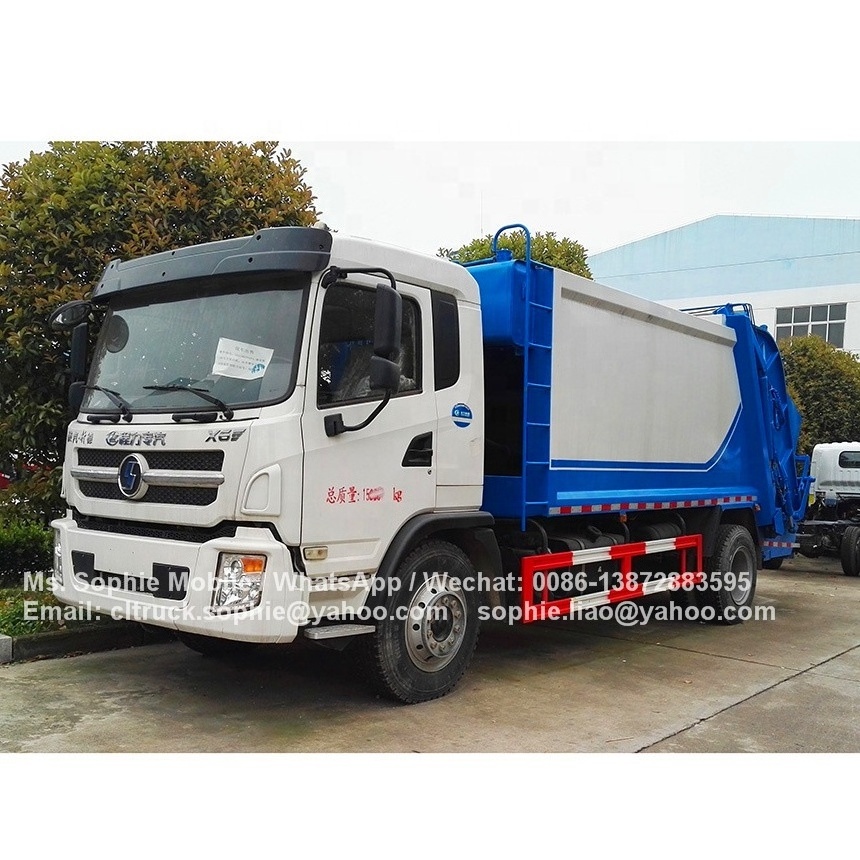 14-18cbm SHACMAN 6x4 compactor garbage truck Compression Garbage Compactor Truck with rear bin lifter