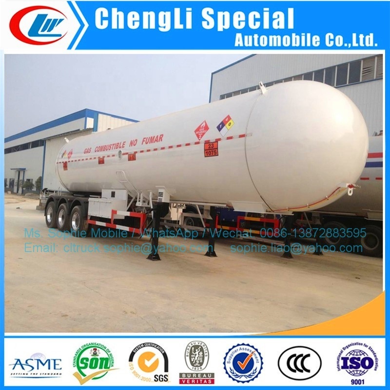 3 Axles 45000 Liters Storage Tanker LPG Gas Tank Semi Trailer for Sale