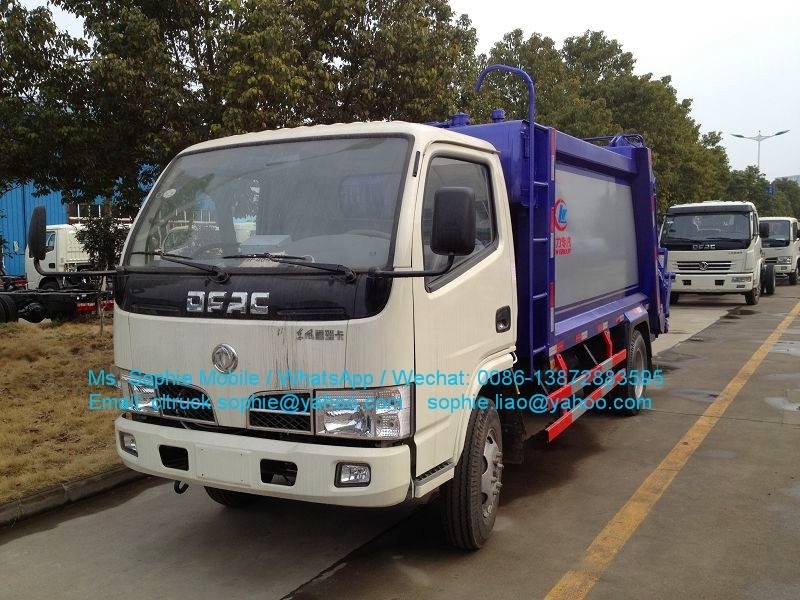 DongFeng mini rear loader garbage trucks refuse compactor garbage disposal truck hydraulic garbage compactor truck