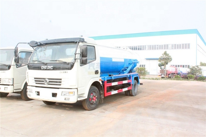 CLW Dongfeng mini vacuum septic tank truck 8 tons vacuum sewage suction truck for sales