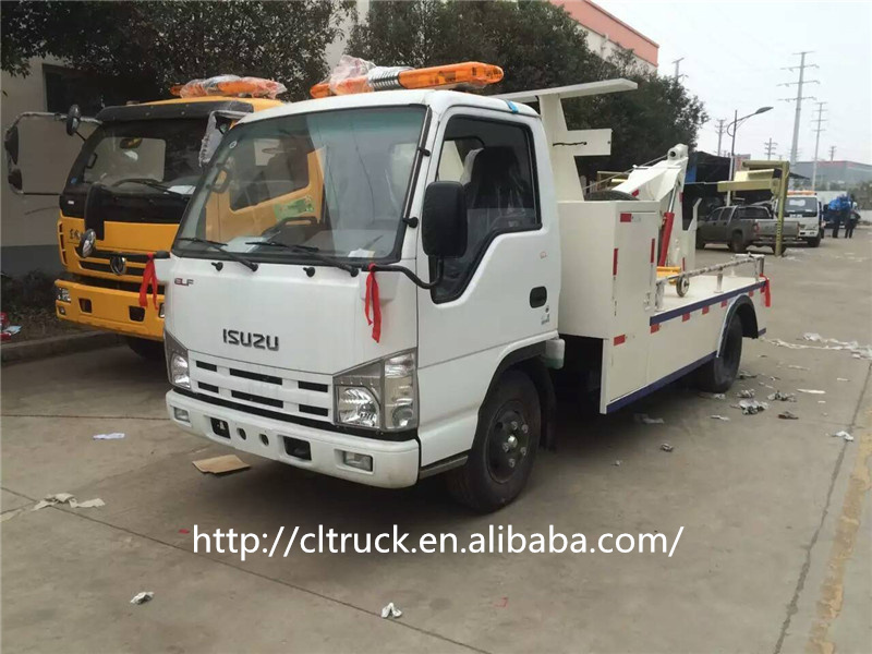 Customized Breakdown Recovery Truck with Crane Wreck Tow Truck 4 ton wrecker towing truck for sales