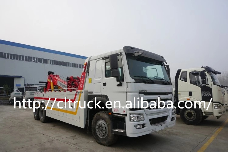 Sinotruk HOWO 12 wheel 360 degree rotating tow wrecker 60 ton and big wrecker for sale