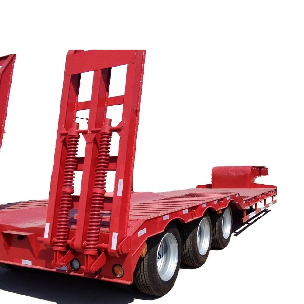 3 Axle 40FT 50T 60T New Gooseneck Lowboy Low Bed Semi Trailer Dimensions Lowbed Truck Trailer For Sale