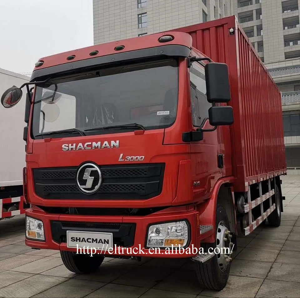 Shanqi Shacma-n  new 4x2 6 wheeler diesel cargo lorry 4 ton light duty 5 ton new box truck for sale