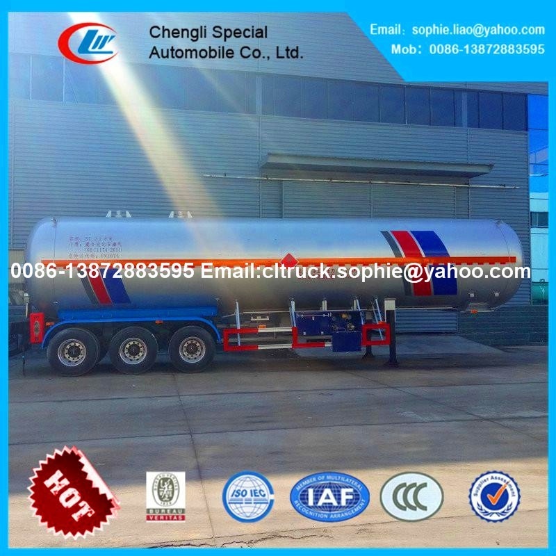 CLW 3axles ASME mobile lpg filling station liquid propane high pressure gas transportation tanker car carrier tube semi trailer