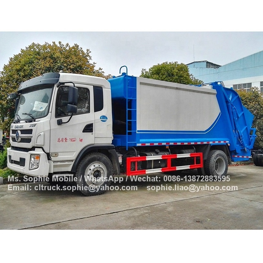 14-18cbm SHACMAN 6x4 compactor garbage truck Compression Garbage Compactor Truck with rear bin lifter