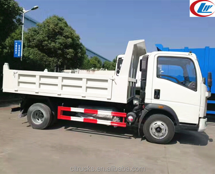 Right hand drive 4x2 5ton howo dump truck price