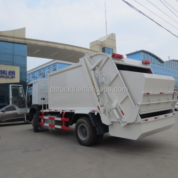 China factory supply garbage truck sinotruk howo 10-12cbm new refuse compactor trucks