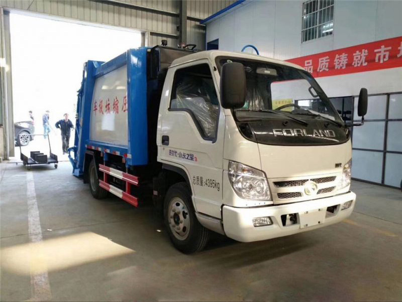 FORLAND 4x2 mini garbage compactor/rubbish collector multi function garbage truck capacity 3 cbm