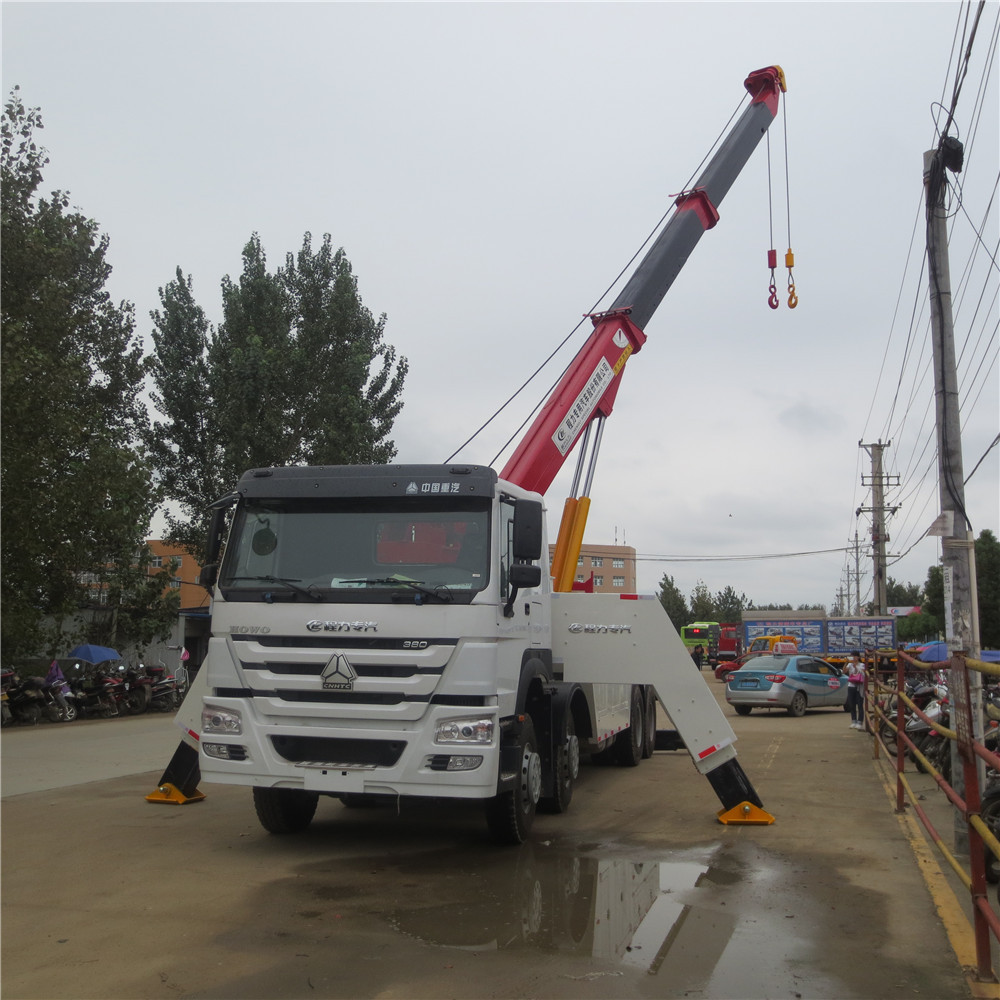 China 8x4 40 ton towing 25ton lifting capacity towing wrecker truck for sale