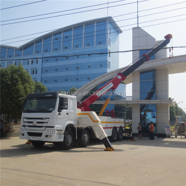 China 8x4 40 ton towing 25ton lifting capacity towing wrecker truck for sale