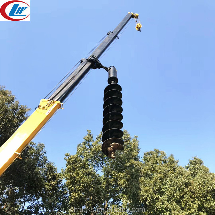 High performance Dongfeng 4x2 crane truck with drill