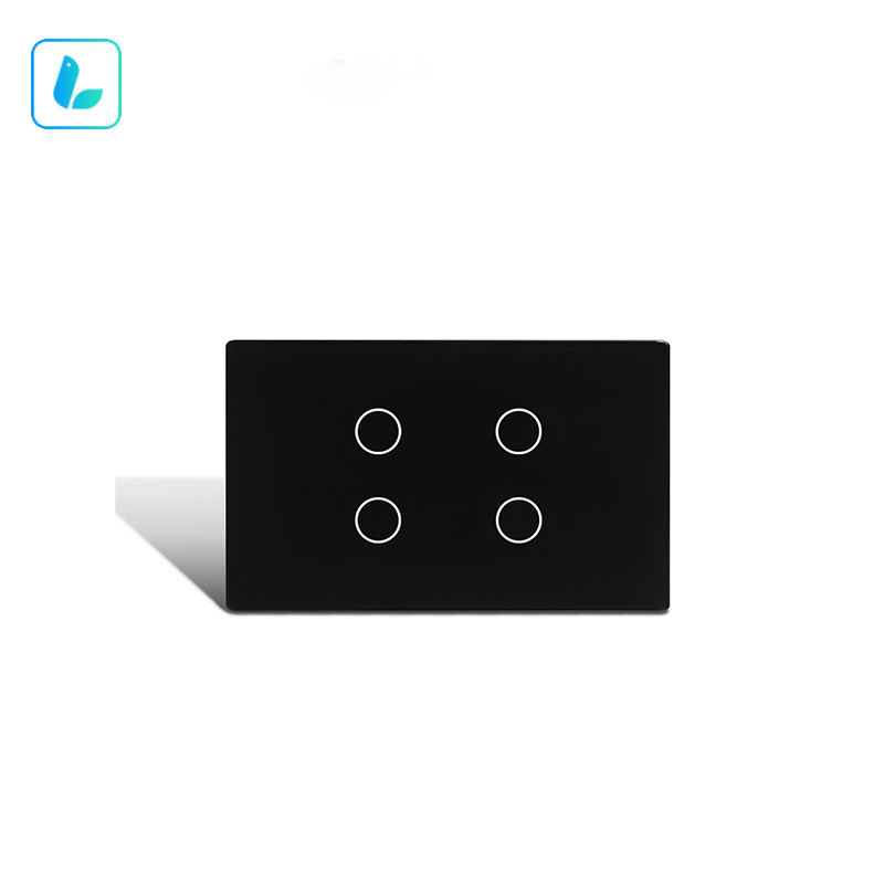 Tuya Larkkey smart life glass panel smart touch 4 gang switch