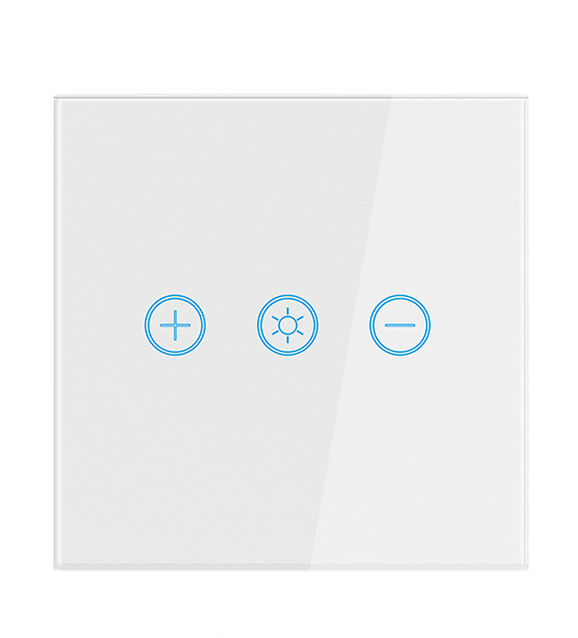 Wholesale tuya smart wifi app control uk eu led dimmer touch switch glass tempered dimmable dimmer wall switch