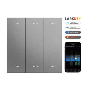 Larkkey Tuya smart 4 gang +2 scene switch uk eu standard switch zigbee smart touch wall light switch