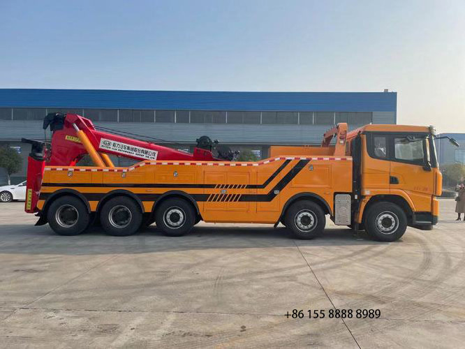 Shanqi 360 degree tow truck wrecker with 50 tons Hydraulic Winch