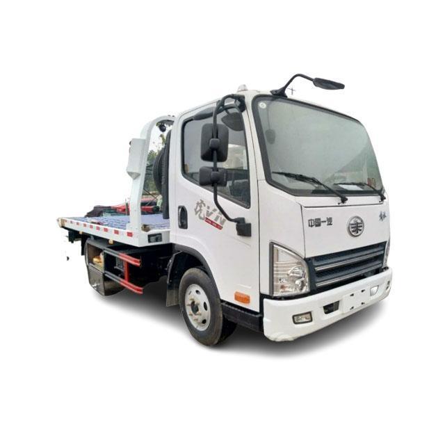 FAW light duty 5ton low bed wrecker truck for sales